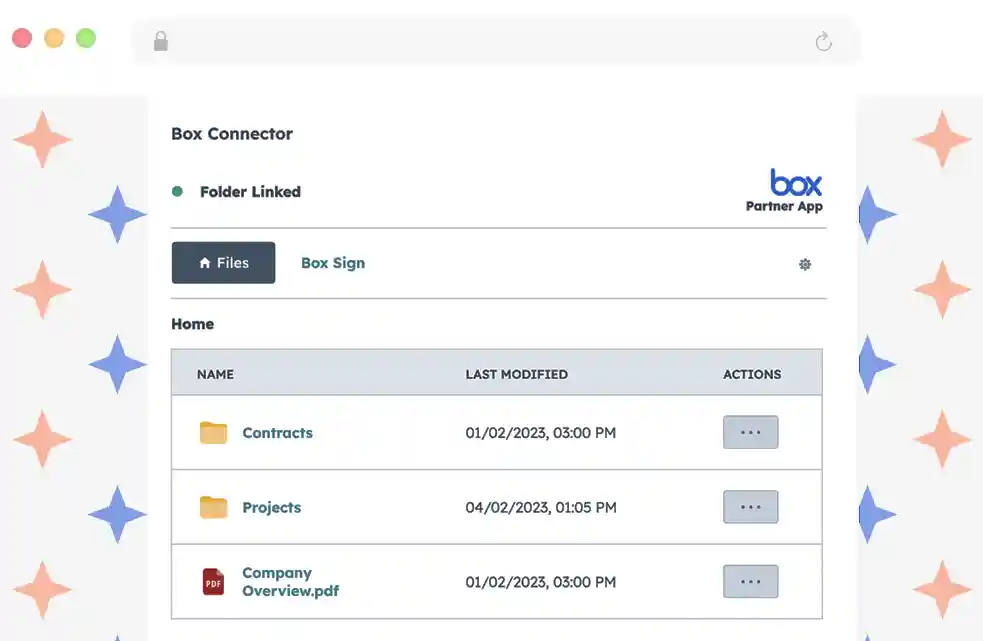 Box.com HubSpot Integration Product Screenshot